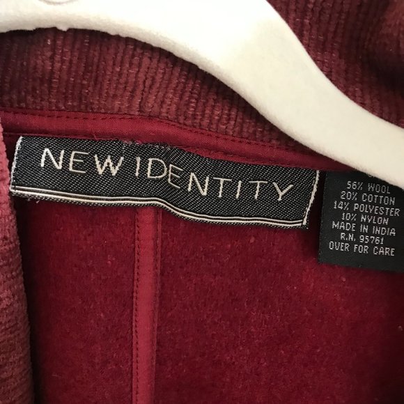 New Identity deep burgundy red bolero jacket with Spanish embroidery, size small - Picture 5 of 6
